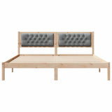 Bed Frame Light Grey 160 x 200 cm Solid Pine Wood 878174