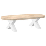 Coffee Table Legs X-Shaped 2 pcs White 50x cm Steel 4012937
