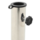 Parasol Base Black Granite, Stainless Steel 20kg, 40 x 40 x 4.5 cm 45066