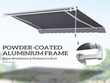 Manual Retractable Awning, size -Grey T3398P310366