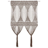 Macrame Curtain Taupe 140x240 cm Cotton 323984