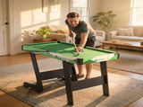 SPORTNOW 104cm Folding Mini Pool Table Set with 2 Cues, 16 Balls, Chalk, Triangle, Brush, Green T3398P554936
