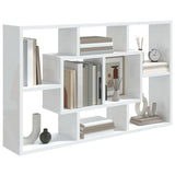 ZNTS Wall Shelf High Gloss White 85x16x52.5 cm Engineered Wood 801424