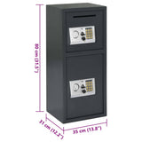 Digital Safe with Lock Dark grey 35 x 31 x 80 cm Steel 42011318