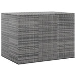 Garden Cushion Box PE Rattan 145x100x103 cm Grey 317231