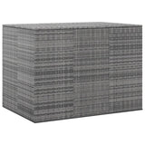 Garden Cushion Box PE Rattan 145x100x103 cm Grey 317231