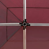 Professional Folding Party Tent with Walls Aluminium 6x3 m Wine Red 45509