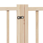 Dog Gate with Door Foldable 9 Panels 450 cm Poplar Wood 3155697