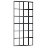 Sliding Door with Hardware Set ESG Glass&Aluminium 90x205 cm 3081965