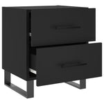 ZNTS Bedside Cabinets 2 pcs Black 40x35x47.5 cm Engineered Wood 827359