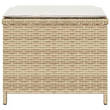 Garden Stools with Cushions 4 pcs Beige 41x41x36 cm Poly Rattan 365045