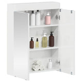 Bathroom Mirror Cabinet TULUM High Gloss White Engineered Wood 880365