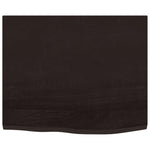 Bathroom Countertop Dark Brown 60x50x cm Treated Solid Wood 3156205