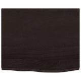 Bathroom Countertop Dark Brown 60x50x cm Treated Solid Wood 3156205