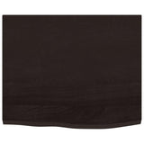 Bathroom Countertop Dark Brown 60x50x cm Treated Solid Wood 3156205