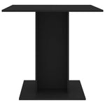 Dining Table Black 80x80x75 cm Engineered Wood 800253