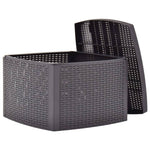 Side Table Mocha 54x54x36.5 cm Plastic 48776