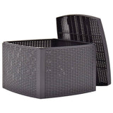 Side Table Mocha 54x54x36.5 cm Plastic 48776