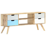 TV Cabinet 110x35x48 cm Solid Mango Wood 286483
