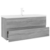 Sink Cabinet with Built-in Basin Grey Sonoma Engineered Wood 3152889