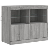 Sideboard with LED Lights Grey Sonoma 81x37x67 cm 836663