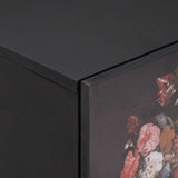 Bedside Cabinet with Door 2 pcs Black 40 x 33 x 46 cm 4018697