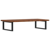 Basin Shelf Wall Mounted Steel and Solid Wood Oak 3302405
