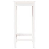Bar Table White 50x50x110 cm Solid Wood Pine 833264