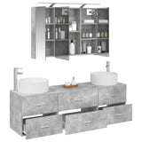 Bathroom Furniture Set 4 pcs Concrete Grey 3407058