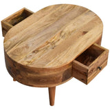 Mini Oak-ish Rounded Coffee Table IN3328