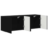 TV Wall Cabinet 2 pcs Black 59.5 x 31 x 40 cm Engineered Wood 892332