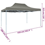 ZNTS Professional Folding Party Tent 3x4 m Steel Anthracite 48895