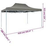 ZNTS Professional Folding Party Tent 3x4 m Steel Anthracite 48895