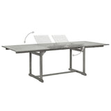 Garden Dining Set Grey Solid acacia wood Standard Extendable 3079652
