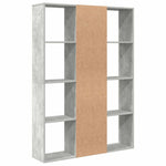 Room Divider/Book Cabinet Concrete Grey 100x24x140 cm Engineered Wood 800445