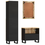 3 Piece Bathroom Furniture Set Solid Wood Mango 3200637