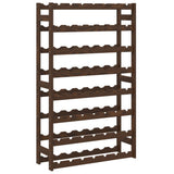 Wine Rack for 56 Bottles Brown Solid Wood Pine 373393