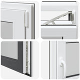 Basement Window RISOR 100 x 50 cm PVC and Glass Anthracite 42047290