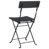 Folding Bistro Chair Set of 2 Black 319986