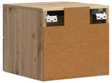 Wall-Mounted Bedside Cabinet 2 pcs Artisan Oak Engineered Wood 898994