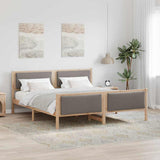 Bed Frame with Headboard Taupe 180 x 200 cm Fabric 3394251