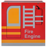 3 Piece Kids Chair Table Set Fire Truck Design Wood 286190