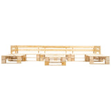 Garden Lounge Set Natural wood colour Impregnated pinewood Large 277498