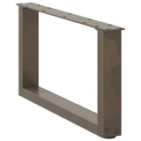Coffee Table Legs U-Shaped 2 pcs Natural Steel 70x cm Steel 4013147