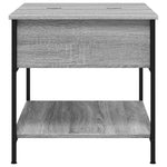 ZNTS Coffee Table Grey Sonoma 70x50x50 cm Engineered Wood and Metal 845344