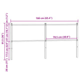 Replace Headboard Brown Oak 160 cm Engineered Wood and Steel 4007800