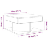 Coffee Table Old Wood 55x55x30 cm Engineered Wood 856632