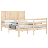 Bed Frame without Mattress King Size Solid Wood 3194511