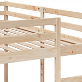 Triple Bunk Bed Frame 200x200/80x200 cm Solid Wood Pine 3308583