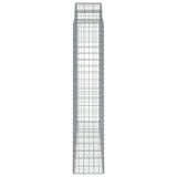 Arched Gabion Baskets 5 pcs 200x50x200/220 cm Galvanised Iron 3146428